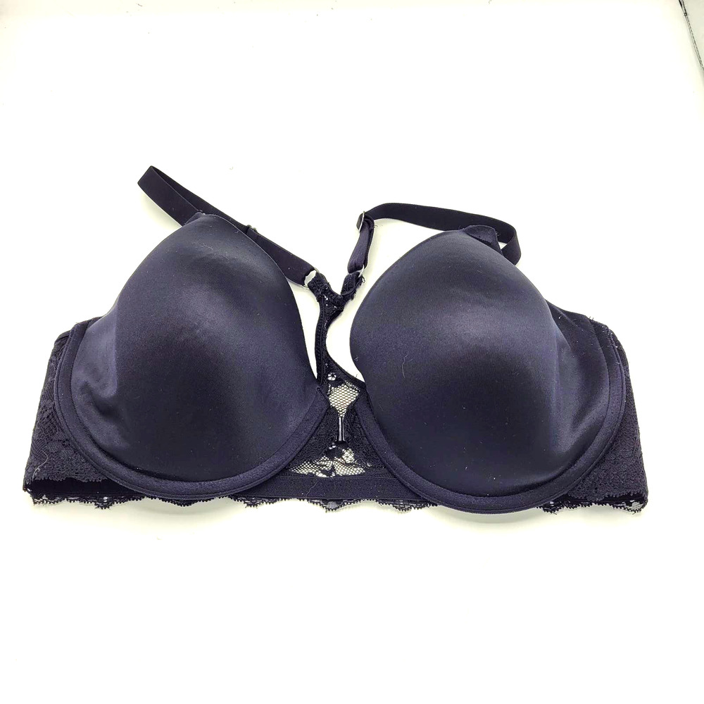 Maidenform Black Push-Up Front Close Underwire‎ T-Back Bra Size 36DD